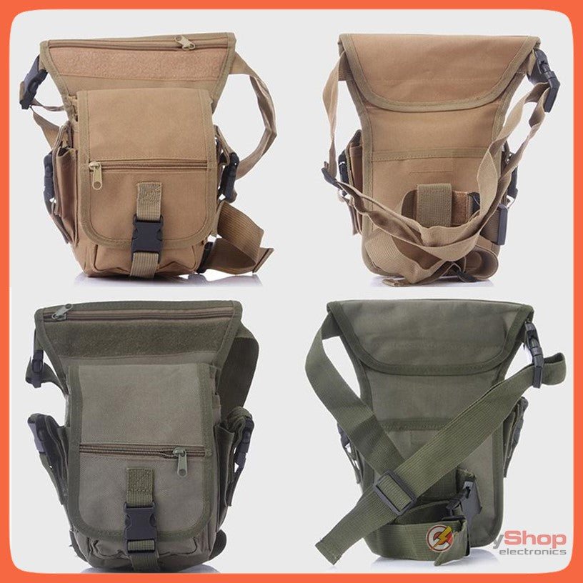 Mochila piernera táctica de nylon 600D, 1.5 L y 10 compartimentos (WZ032) - foto 10