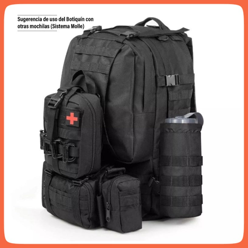 Mochila botiquín táctica de 2.5 litros con sistema Molle y parche JYB113 - foto 8