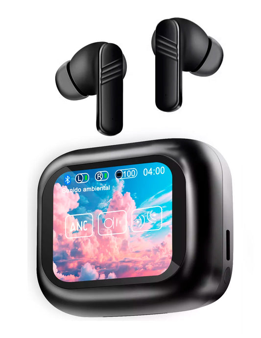 Auriculares Petukita Box E37 Inalámbricos con Pantalla Táctil Inteligente