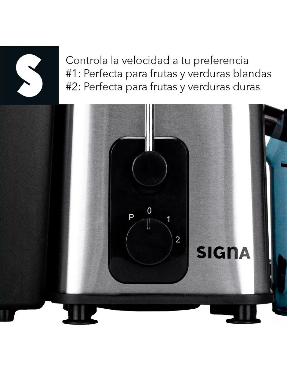 Extractor De Jugos Eléctrico 2 Velocidades Jarra 500ml 1000w Color Plateado