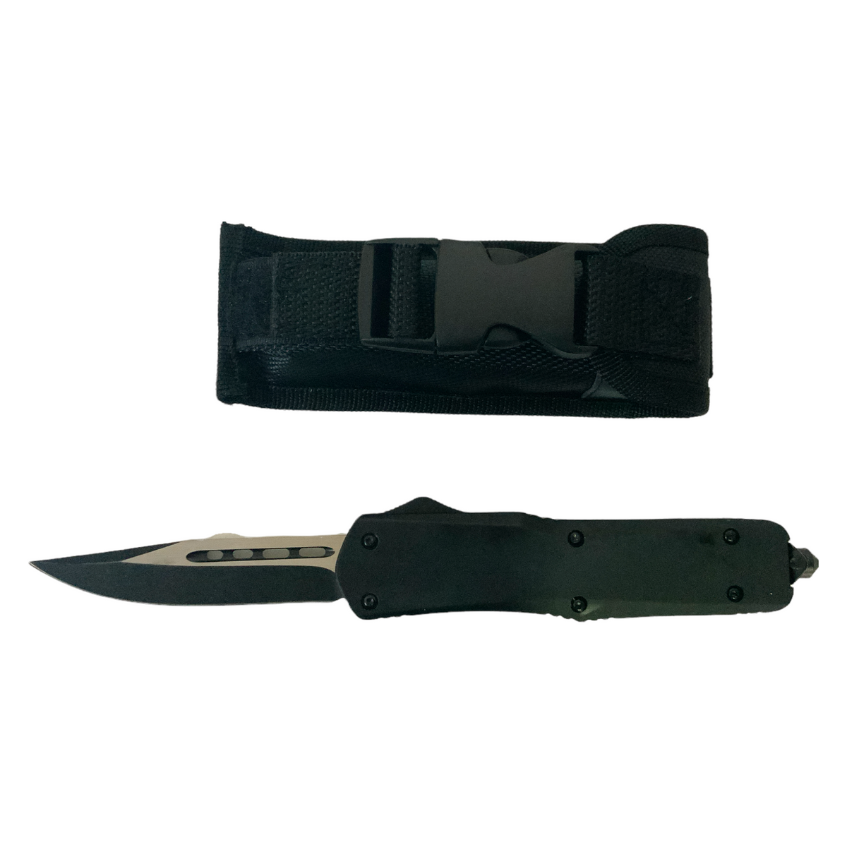 Navaja metálica retráctil con rompevidrios, clip y funda F043 - foto 2