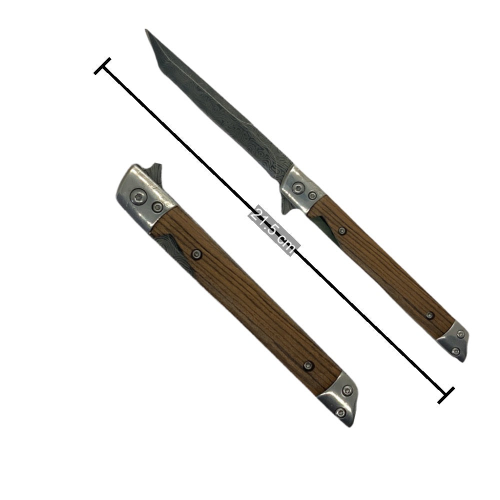 Cuchillo plegable pequeño y delgado de bolsillo, acabado tipo piel F2018 - foto 6