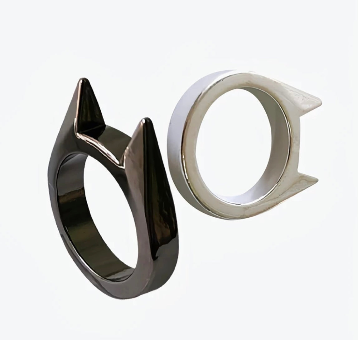 Anillo de autodefensa de acero inoxidable, modelo F2084