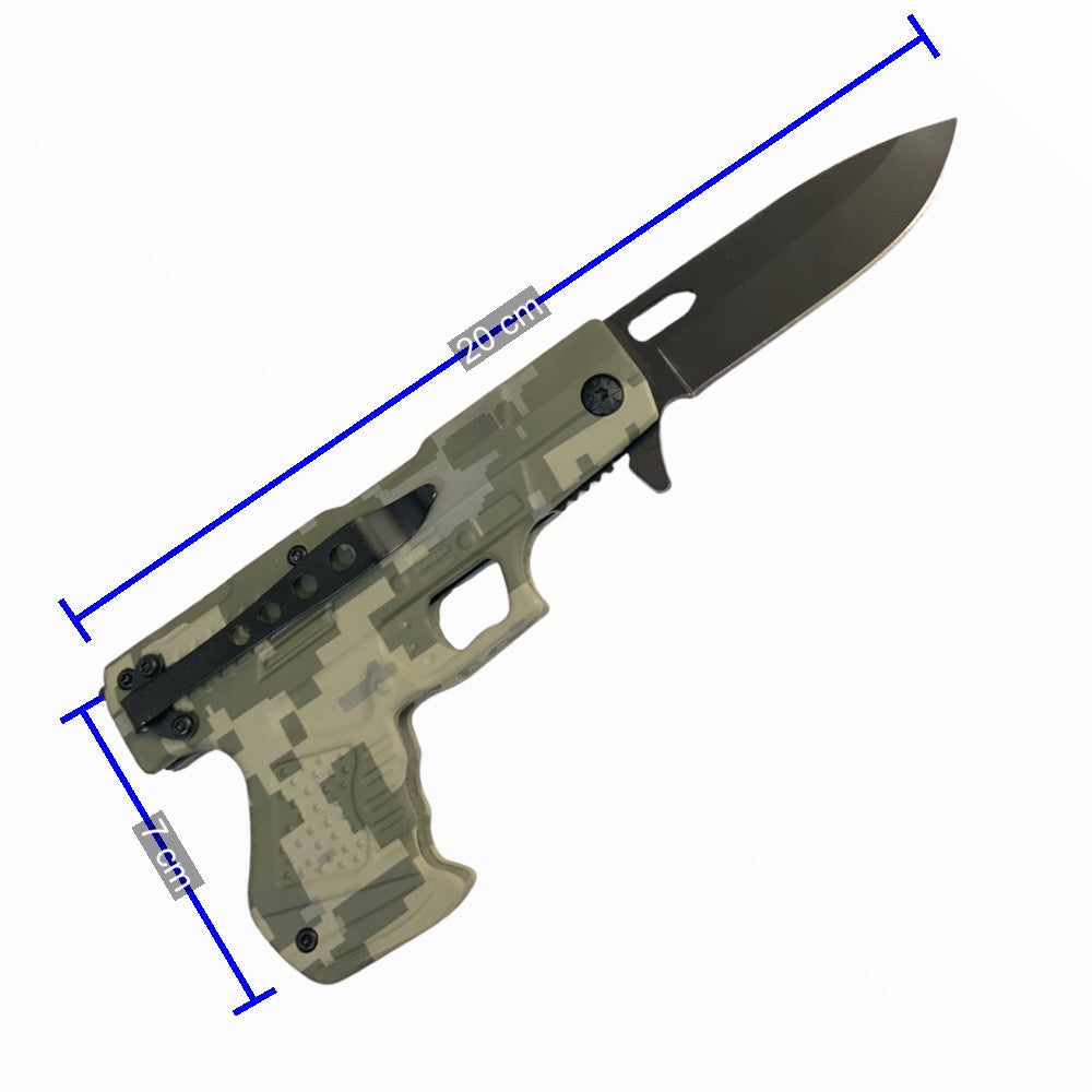 Navaja manual con forma de pistola y clip, modelo F2132 - foto 2