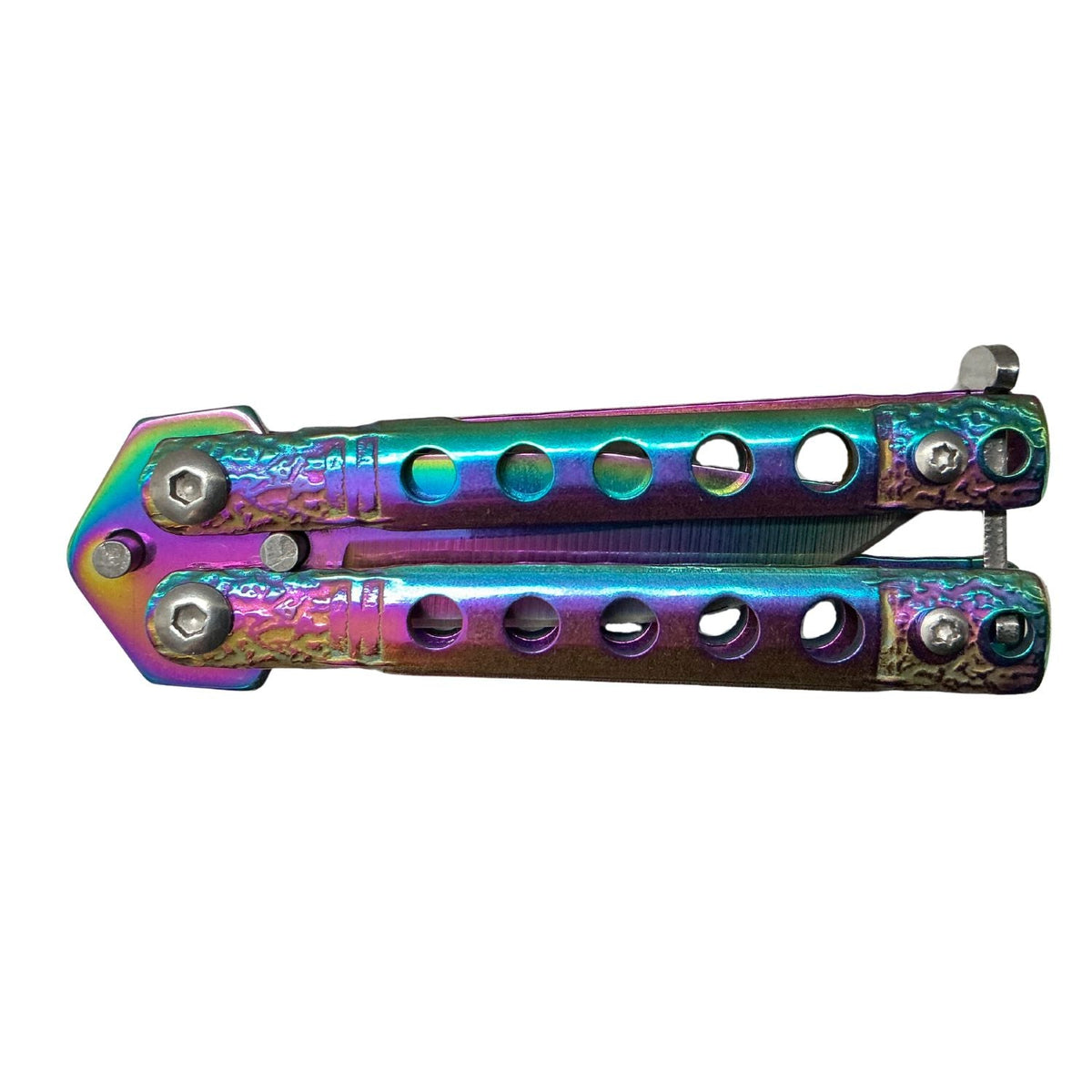 Mini navaja mariposa de 12.5 cm en varios colores F8048 - foto 3