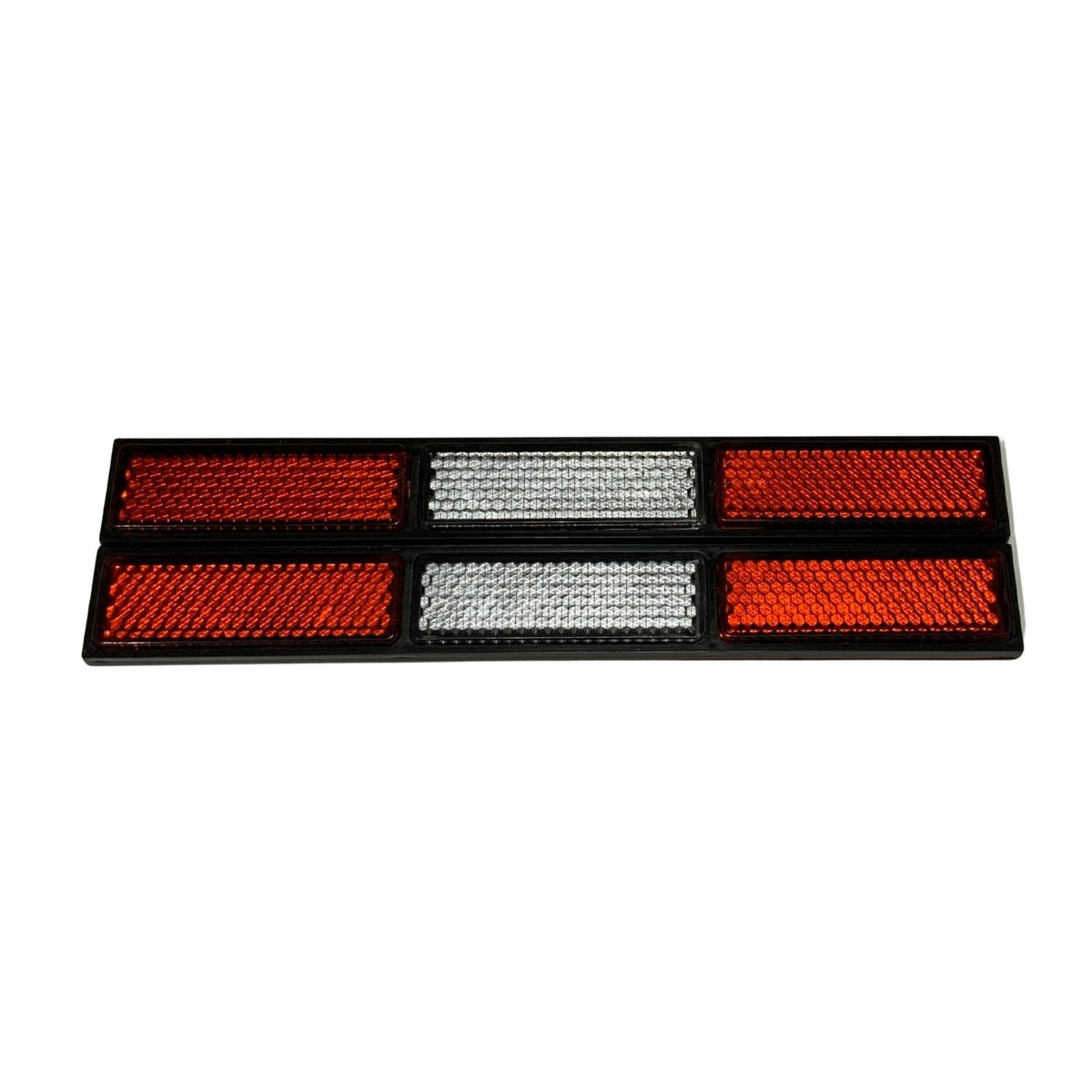 Reflejante autoadherible rojo y blanco de 17 cm para vehículos
