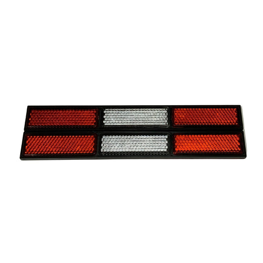Reflejante autoadherible rojo y blanco de 17 cm para vehículos