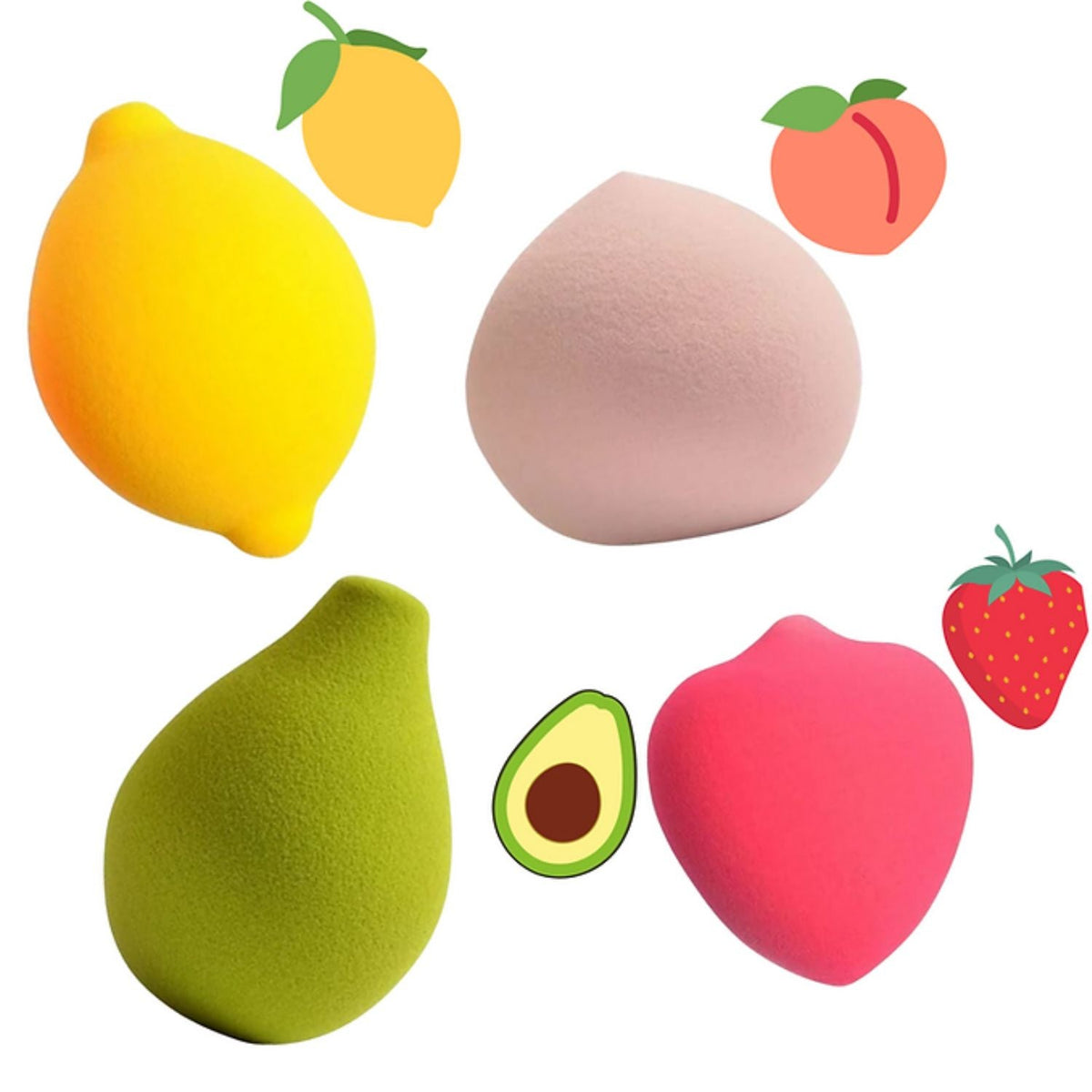 Aplicador de maquillaje con forma de fruta, color surtido - foto 4