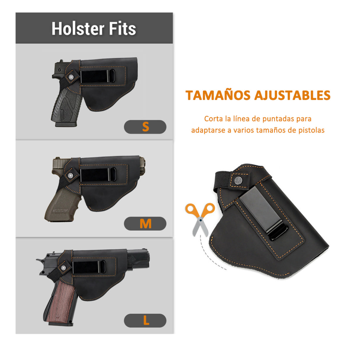 Funda ambidiestra con clip universal oculta y bolsa para 1 cargador PJ052 - foto 4