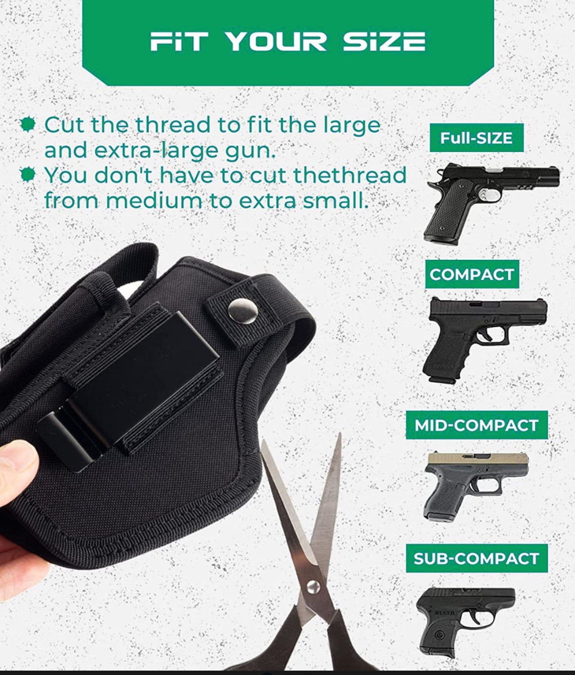 Funda ambidiestra con clip universal oculta y bolsa para 1 cargador PJ052 - foto 5