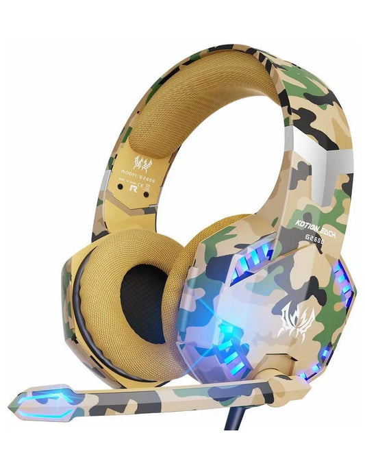 Audífonos Gamer Con Micrófono G2600 Camuflaje