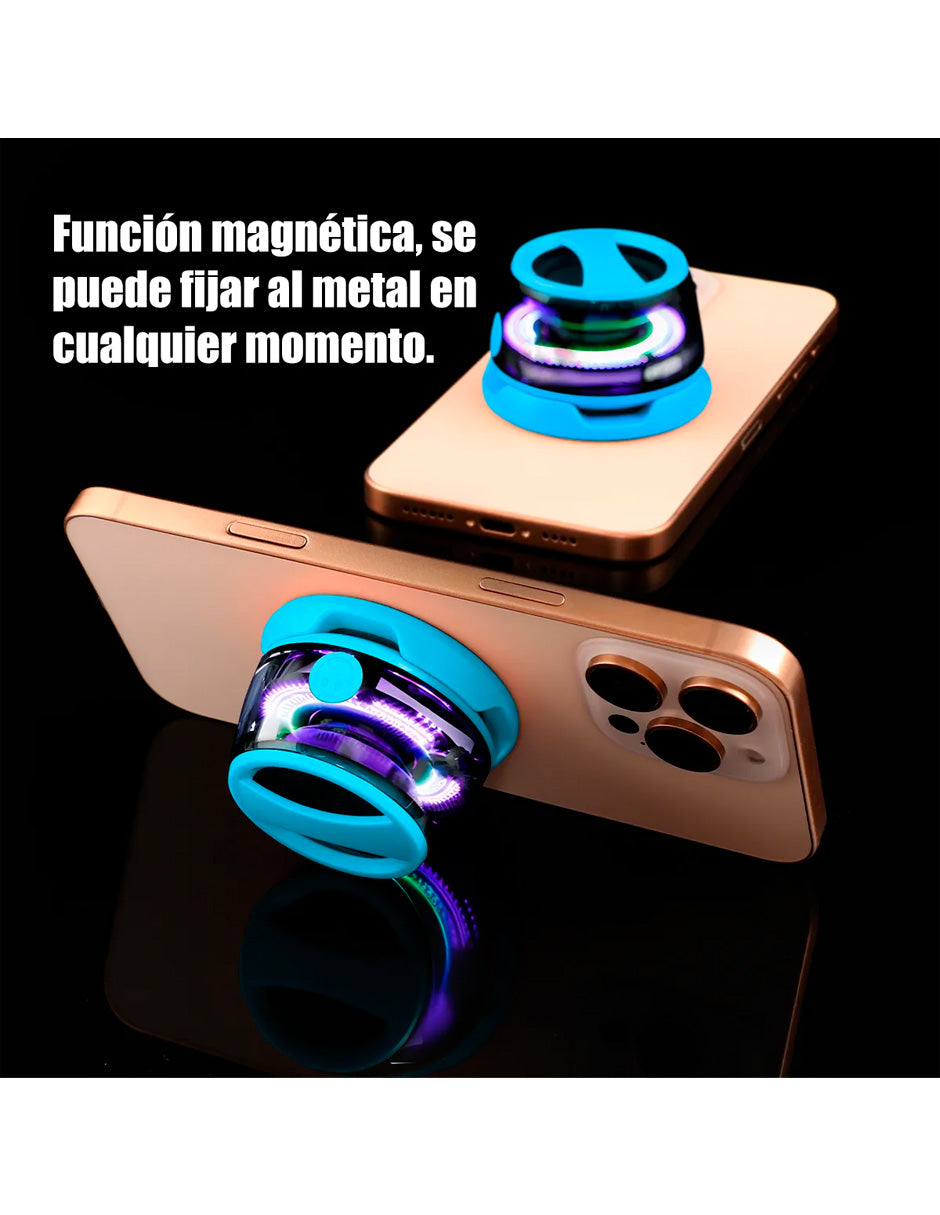 Altavoz Magnético Bluetooth 5.3 con Luz RGB Modelo G3 Estilo Futurista Azul