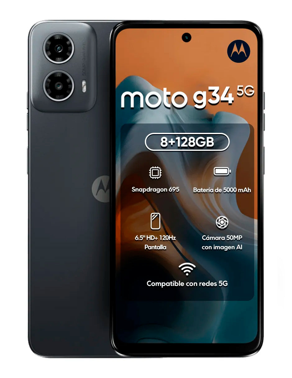 SmartPhone G34 con 256 GB 8 GB RAM Negro