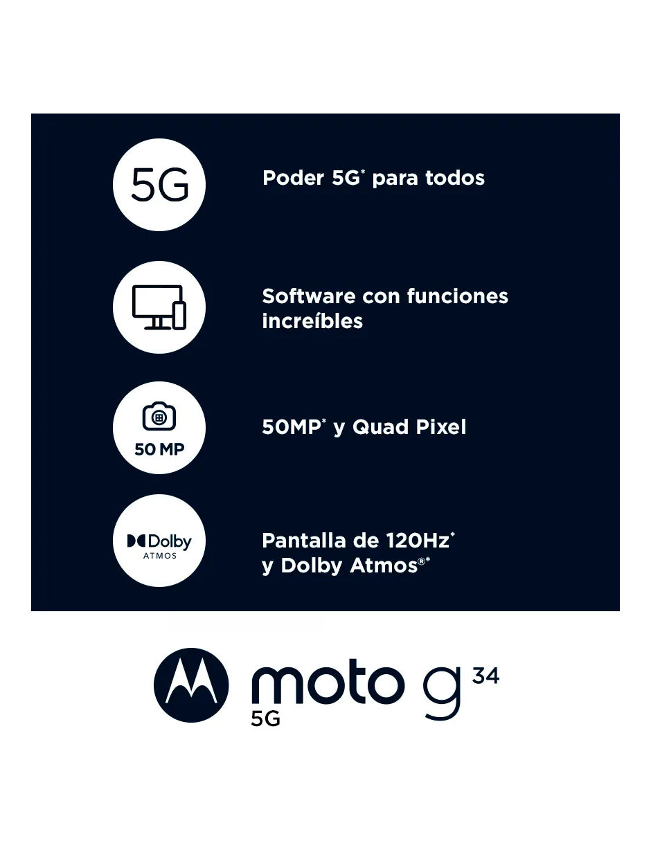 SmartPhone G34 con 256 GB 8 GB RAM Negro