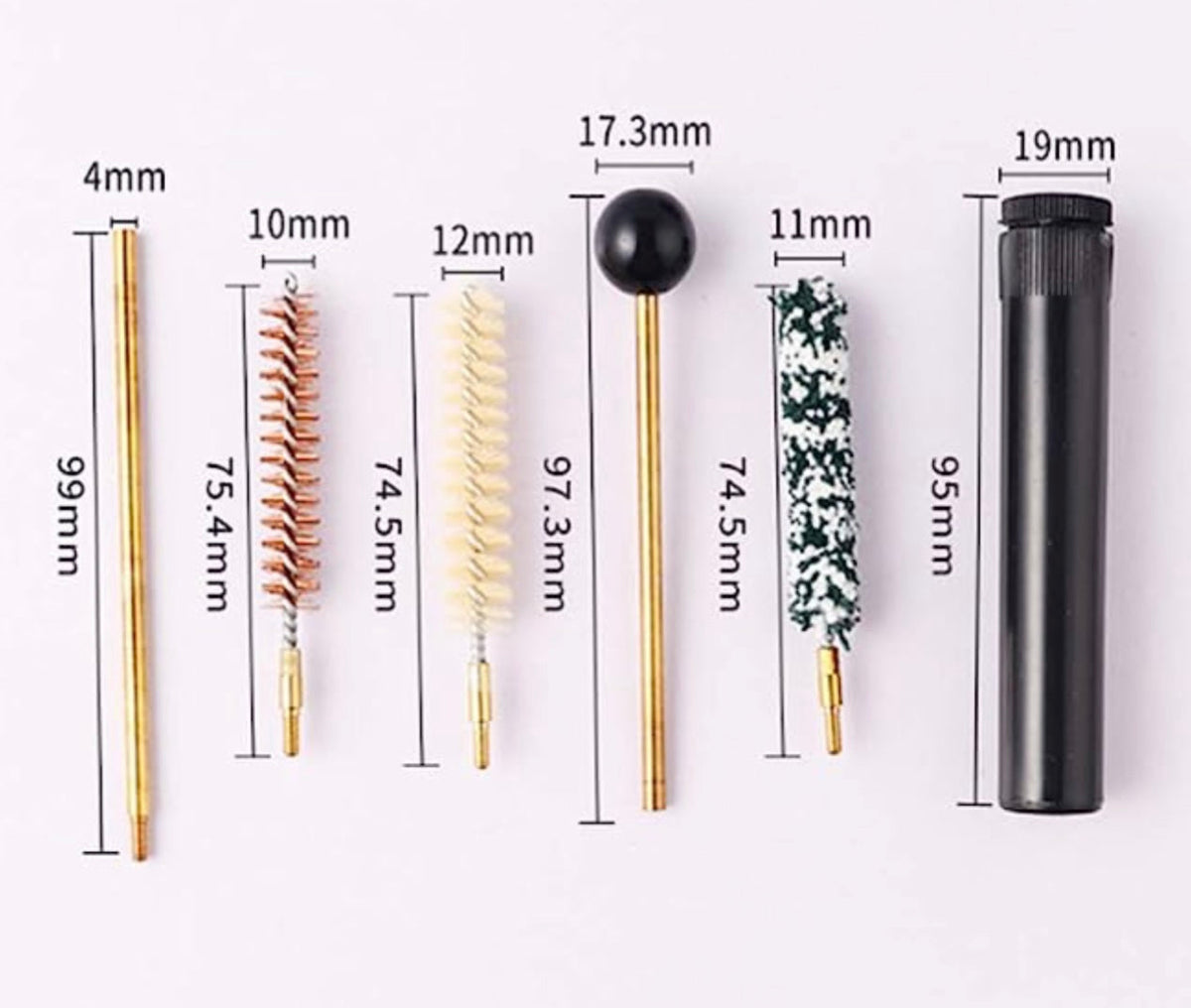 Kit de limpieza para revólver con baqueta de latón, 9 mm, .38 y .357 - foto 2