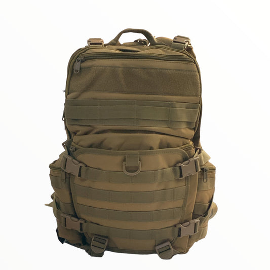 Mochila con porta casco, porta botellas y sistema MOLLE GJ008