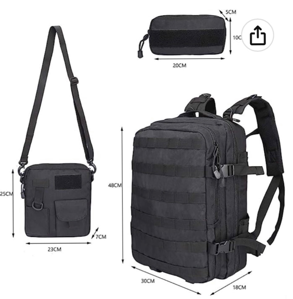 Mochila de 40 litros con mariconera de 4 litros, sistema MOLLE - foto 3
