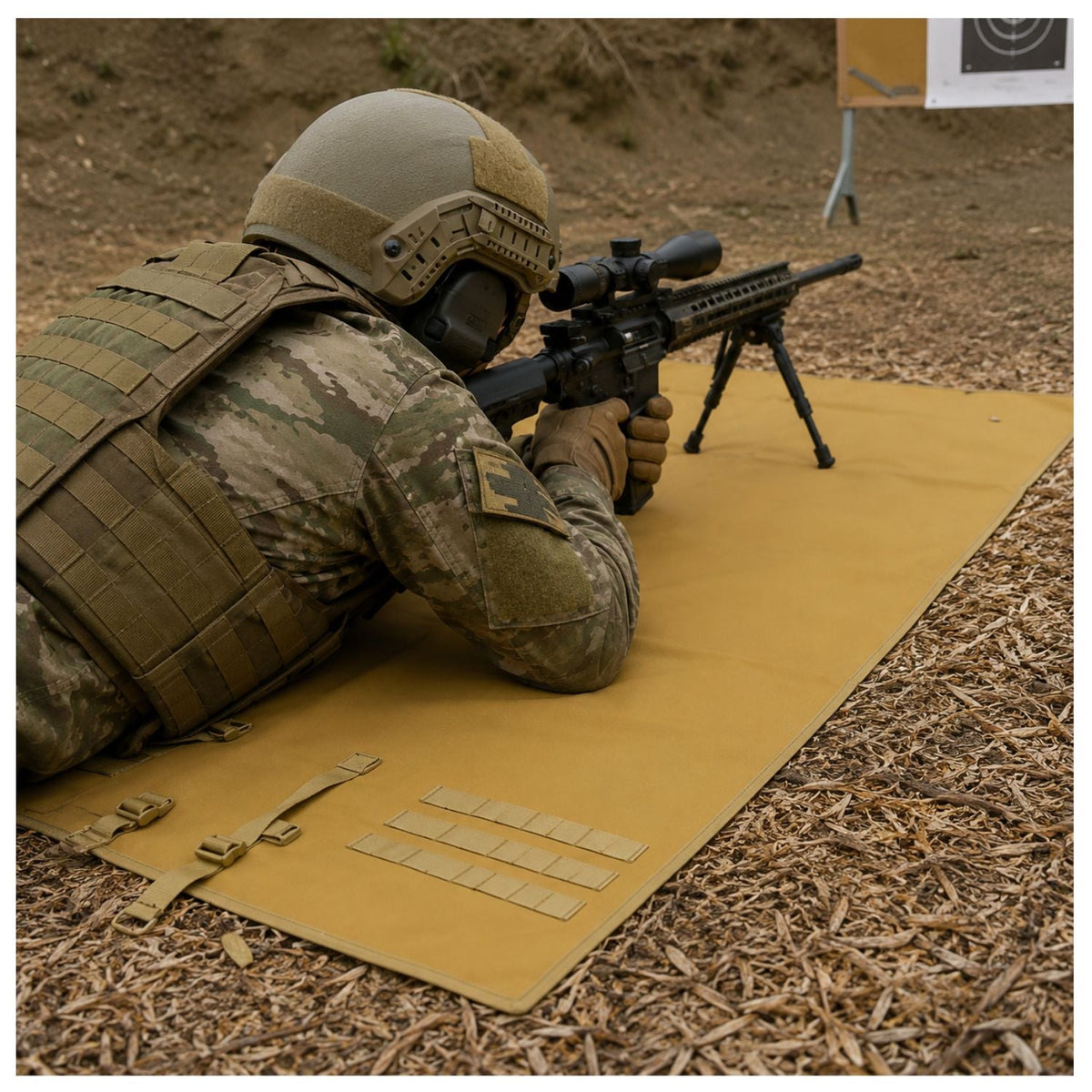 Tapete plegable impermeable de 200 × 75 cm para prácticas de tiro, con MOLLE - foto 5