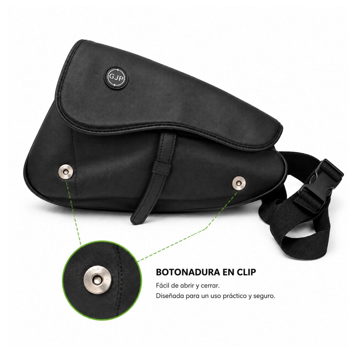 Mochila bandolera compacta resistente al agua con broche rápido metálico - foto 2