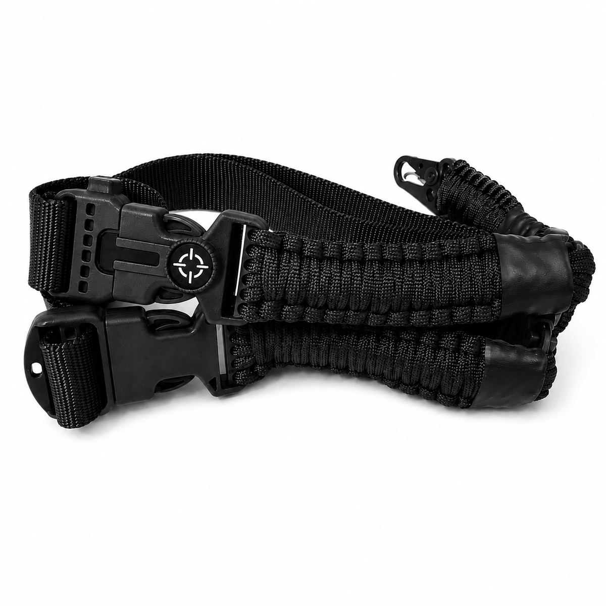 Correa portafusil de 2 puntos con paracord 550, brújula, pedernal y corta soga - foto 6