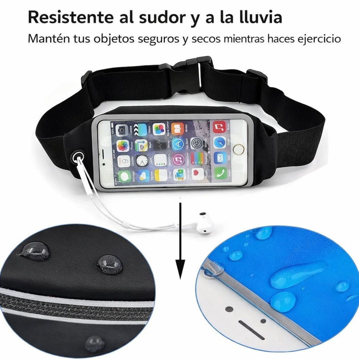 Cangurera deportiva impermeable para celular y llaves - foto 3
