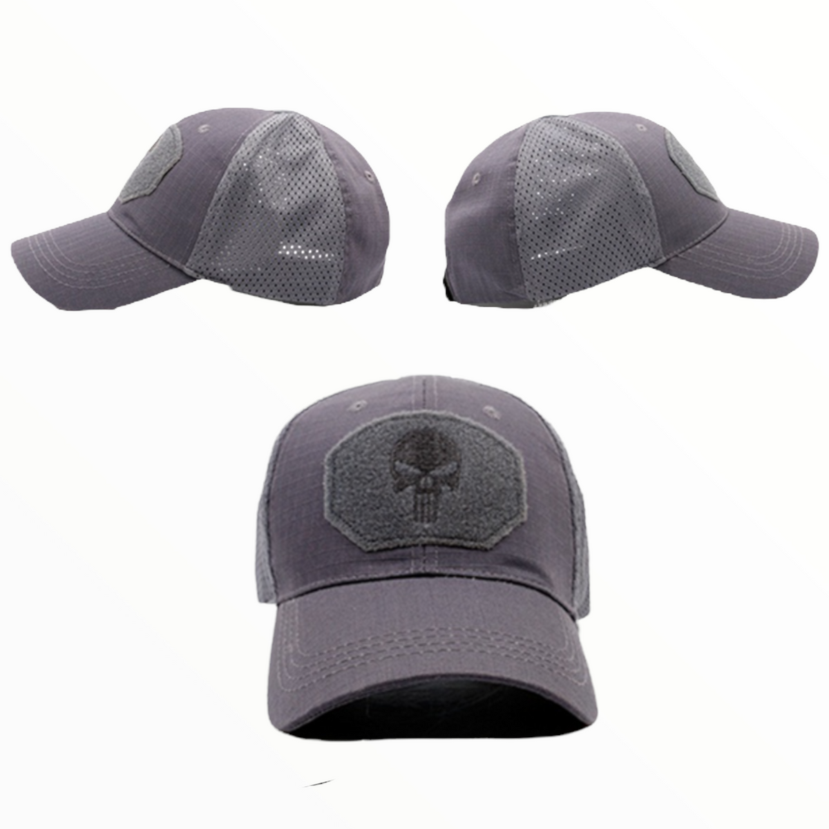 Gorra Punisher con malla y cierre de contactel, modelo GTM - foto 2