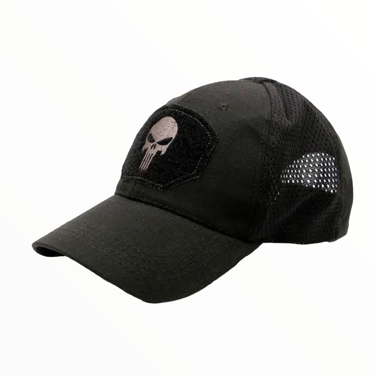 Gorra Punisher con malla y cierre de contactel, modelo GTM