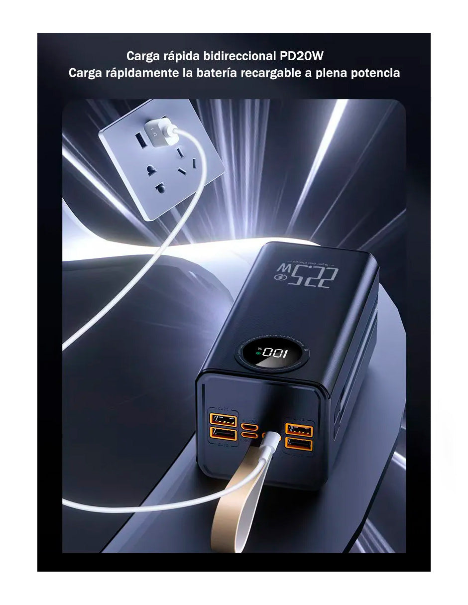 Power Bank Batería Portátil 60000mah 120w
