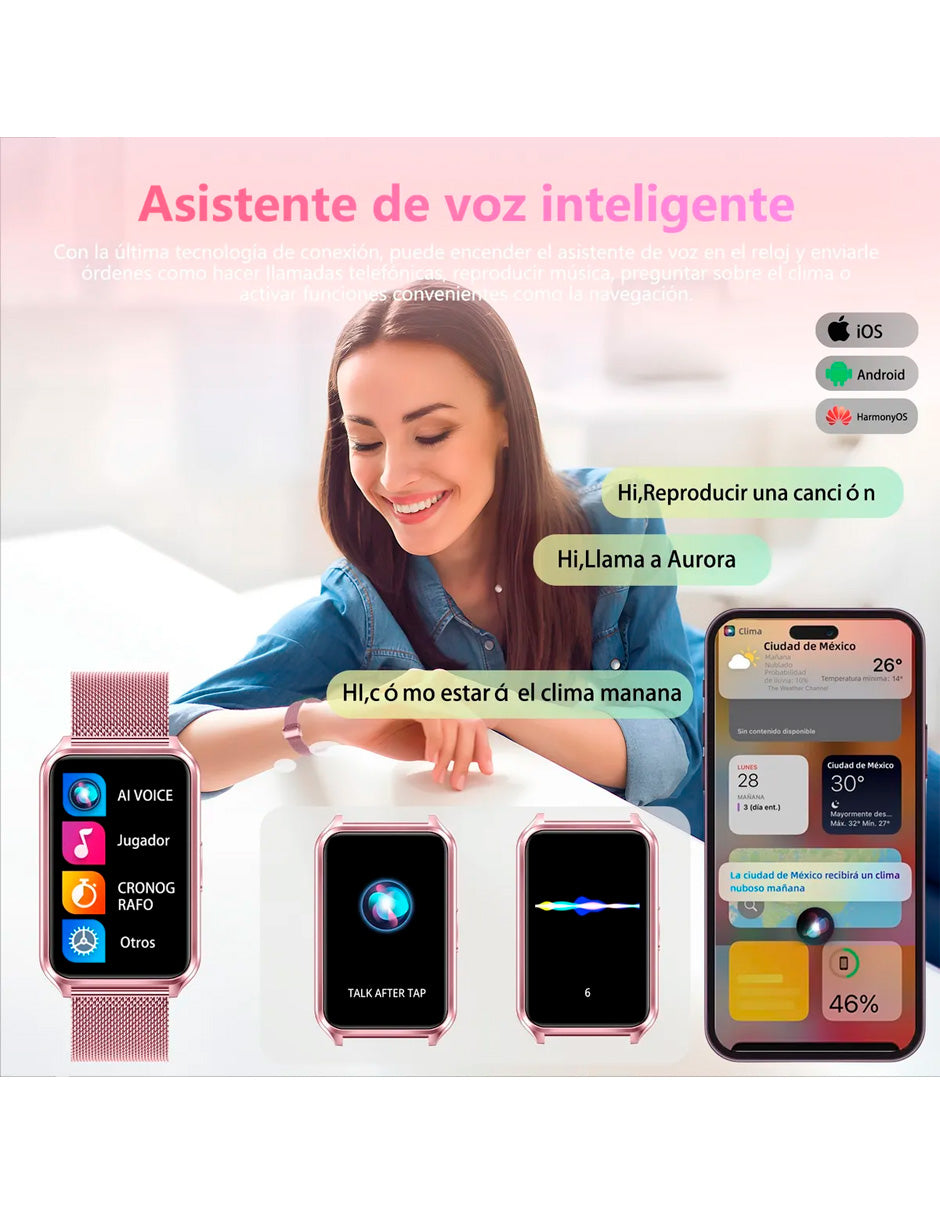 Reloj Inteligente H37 con Bluetooth Llamadas Aleación de Zinc