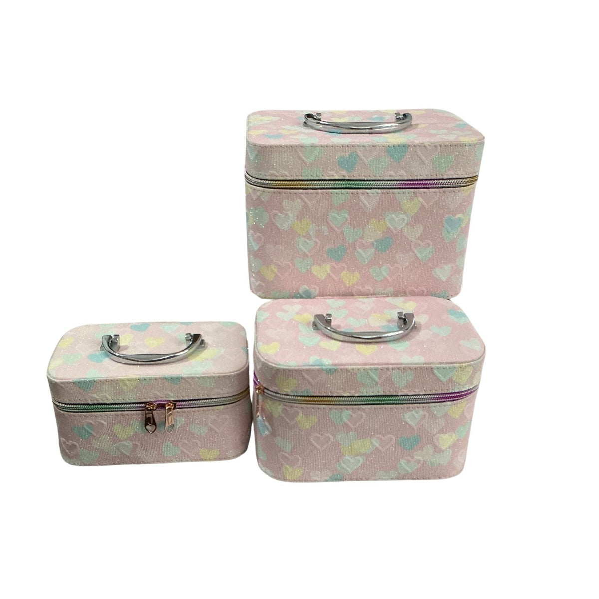 Set de 3 estuches para maquillaje, en plástico o tela