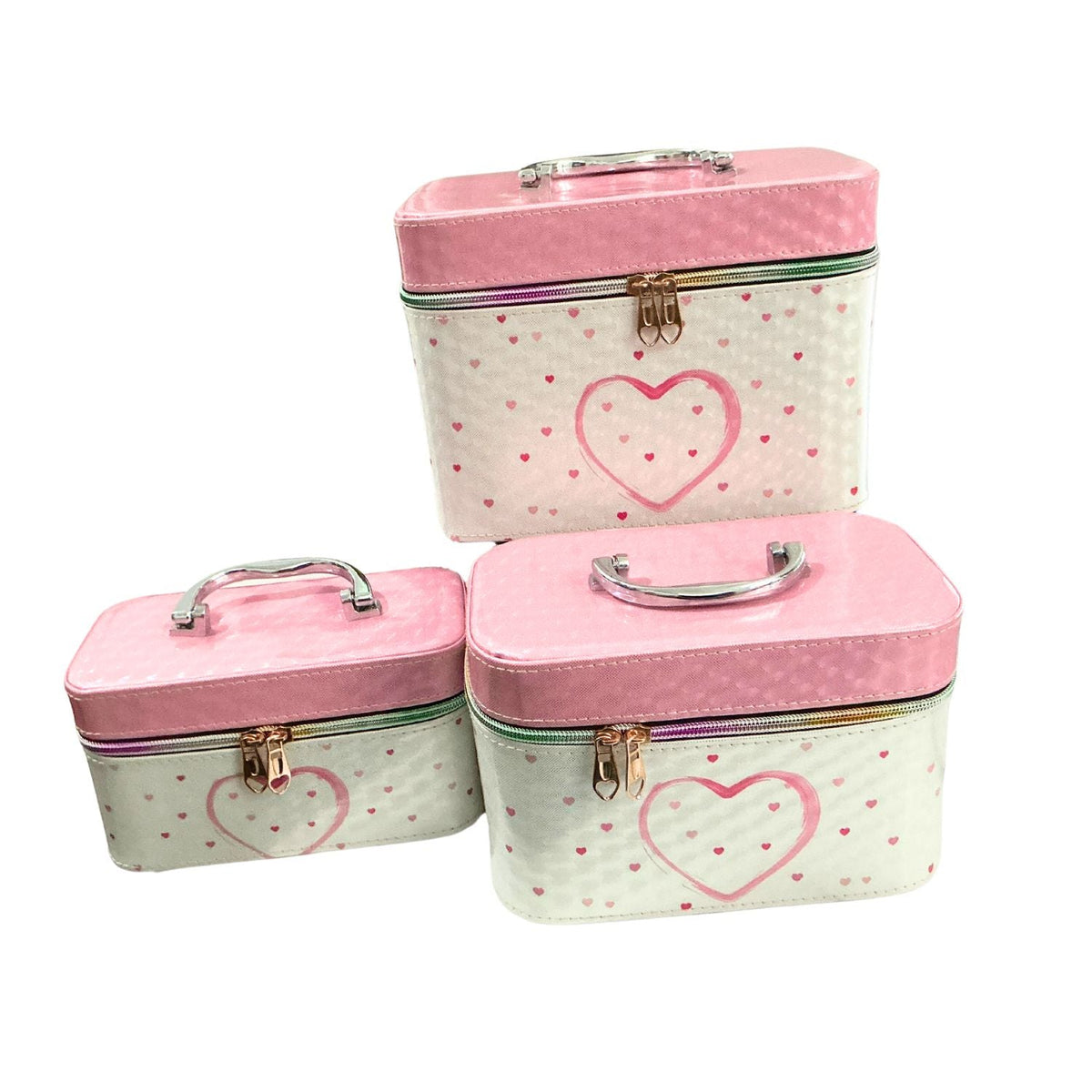 Set de 3 estuches para maquillaje, en plástico o tela - foto 3