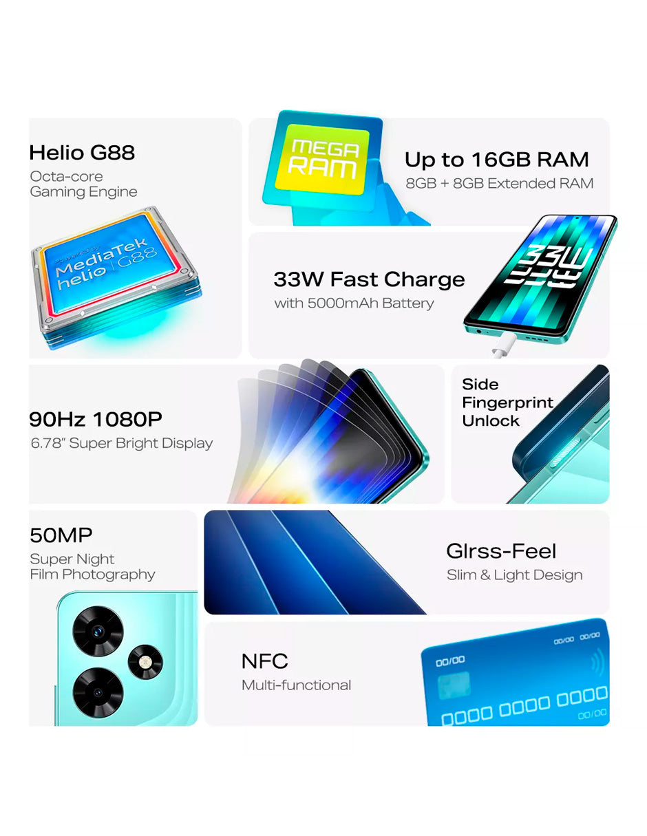 SmartPhone Hot 30 Dual SIM 256 GB sonic white 8 GB RAM