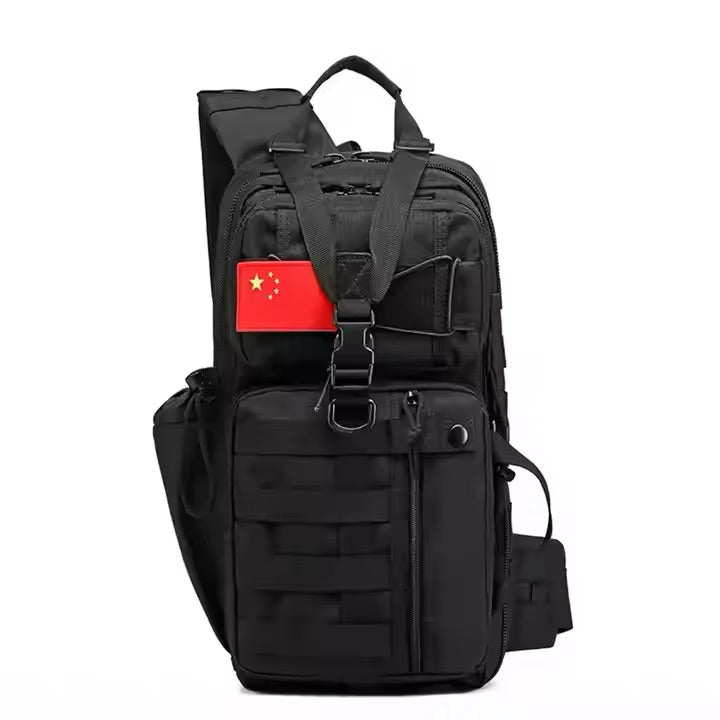 Mochila cruzada de 32 litros con Molle, porta vaso y porta parches JYB-077