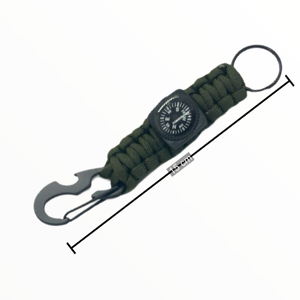 Llavero paracord con mosquetón, destapador y brújula PJ25 - foto 3
