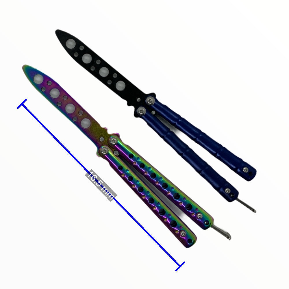 Cuchillo mariposa de práctica sin filo para entrenamiento F2028