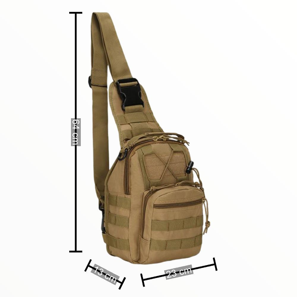 Mochila pechera táctica crossbody de 12 litros con sistema Molle GJ940 - foto 3