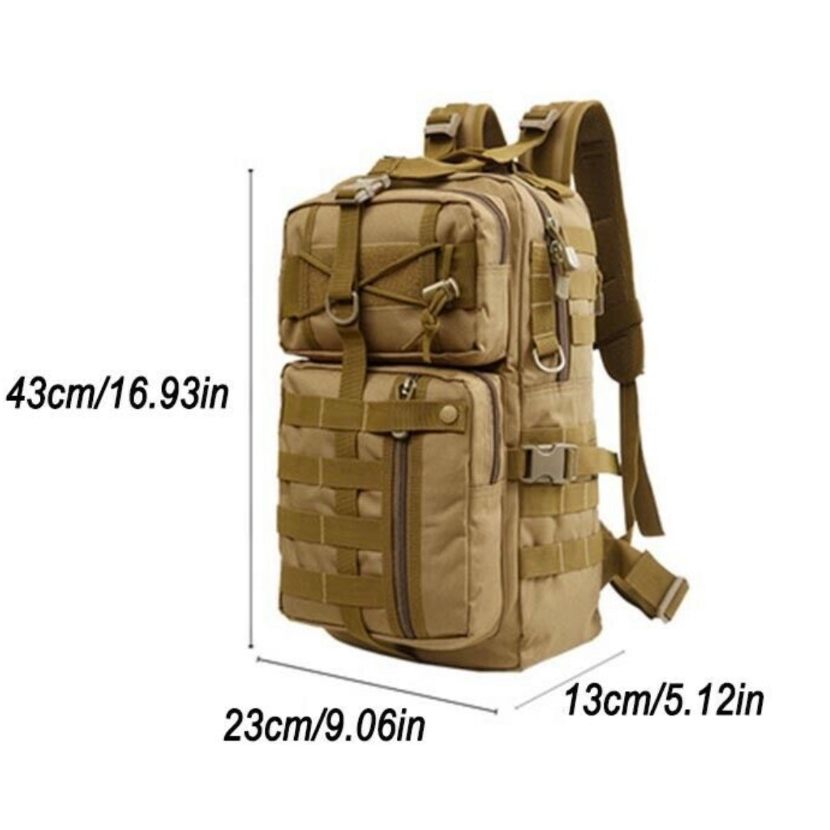 Mochila de 32 litros con Molle, porta vaso y cinturones de pecho y cintura - foto 3