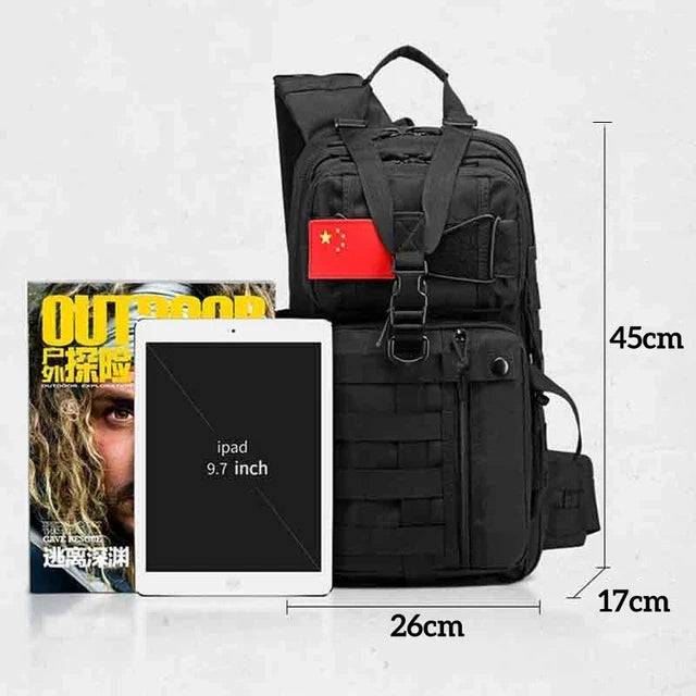 Mochila cruzada de 32 litros con Molle, porta vaso y porta parches JYB-077 - foto 3