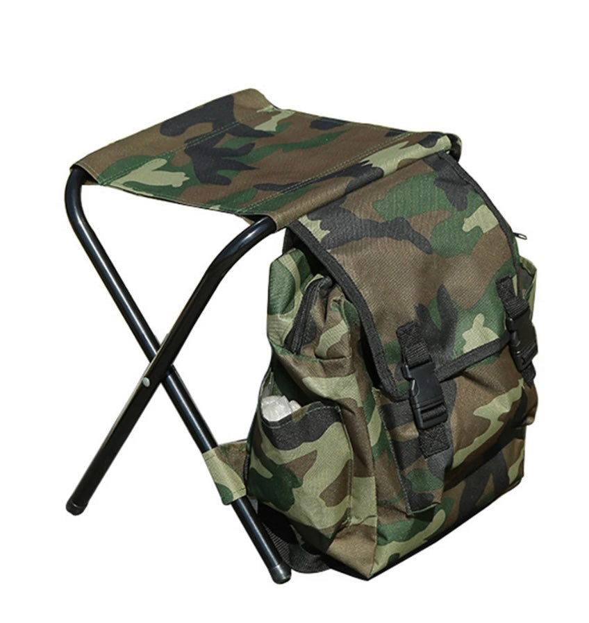 Mochila con silla plegable integrada para camping, modelo 212-2