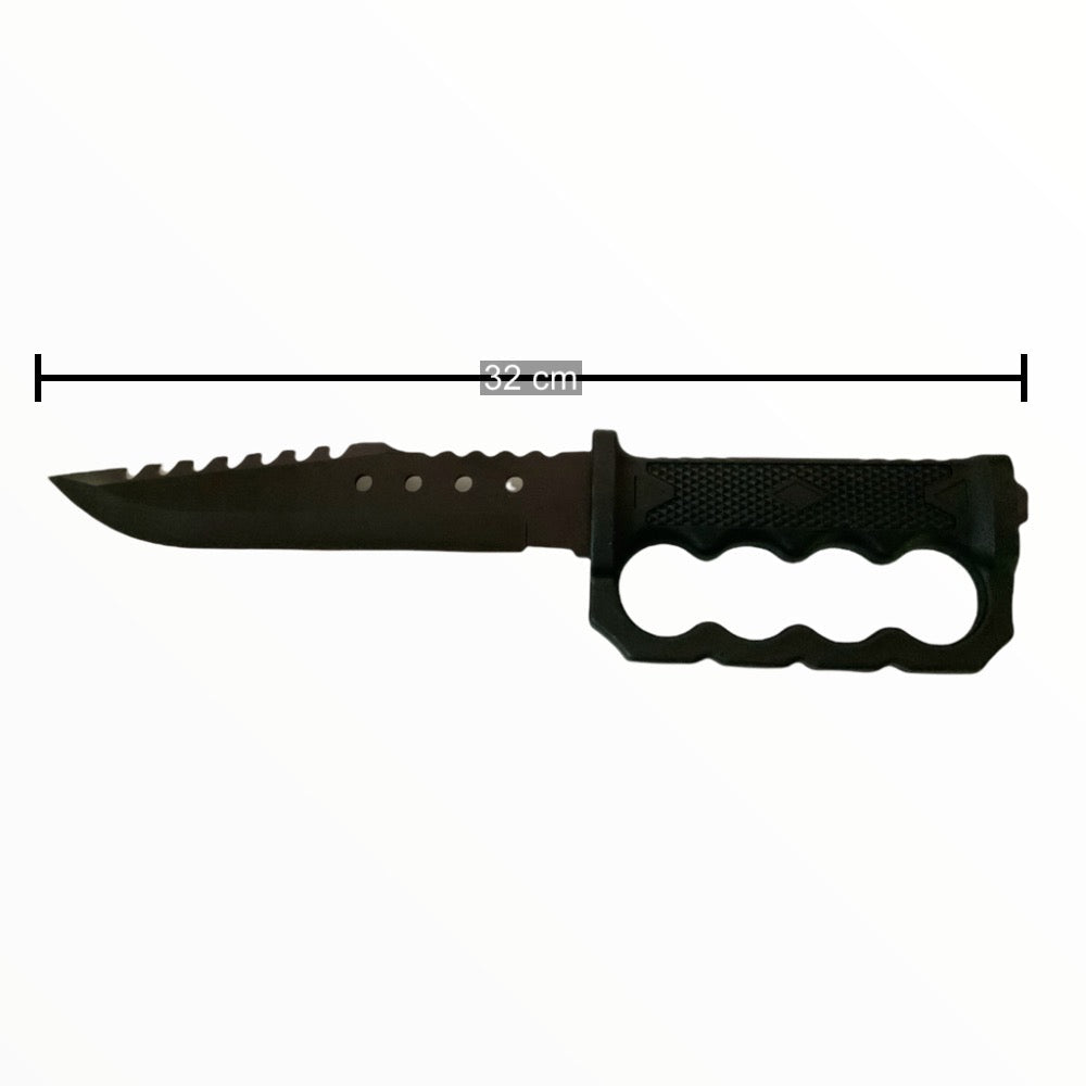 Cuchillo estilo Rambo con funda, pedernal y brújula, modelo F5037 - foto 2