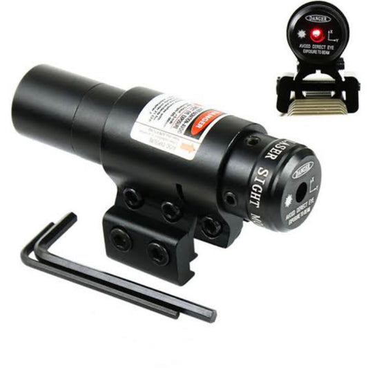 Láser de punto rojo universal con adaptador para riel, modelo JG-8