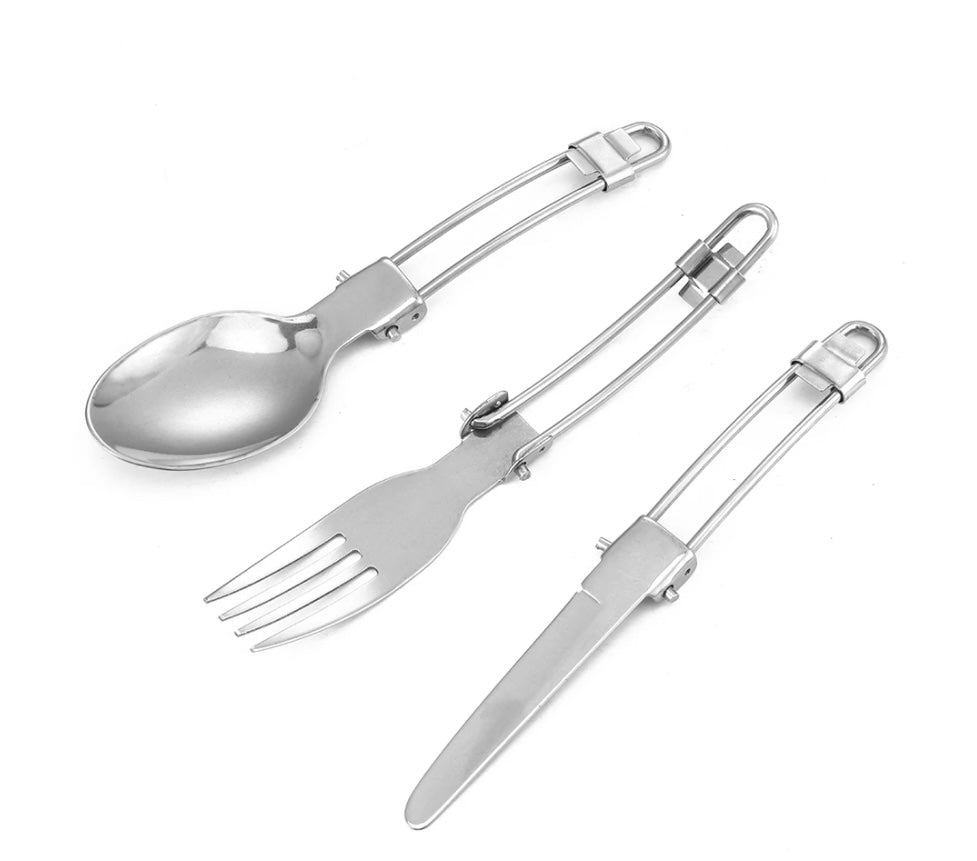 Set de cubiertos plegables para camping F08