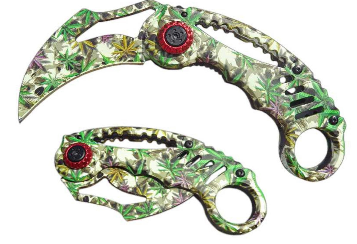 Navaja plegable estilo karambit de acero inoxidable con clip (101-7) - foto 8