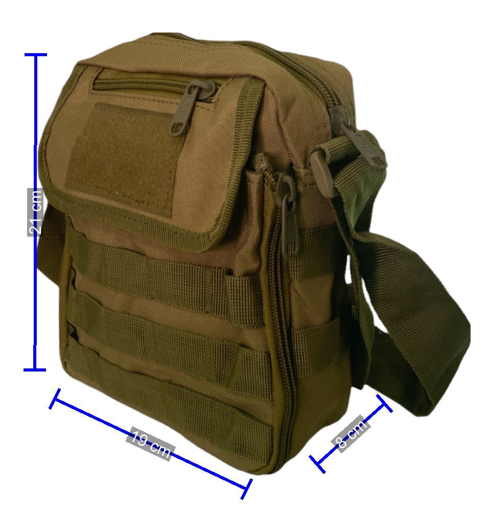 Mochila cruzada pequeña con sistema MOLLE y varios compartimentos GJ020 - foto 4