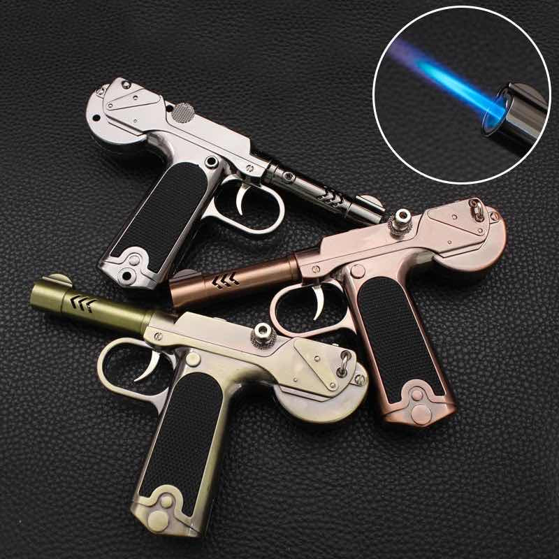 Encendedor de antorcha con forma de pistola, flama turbo