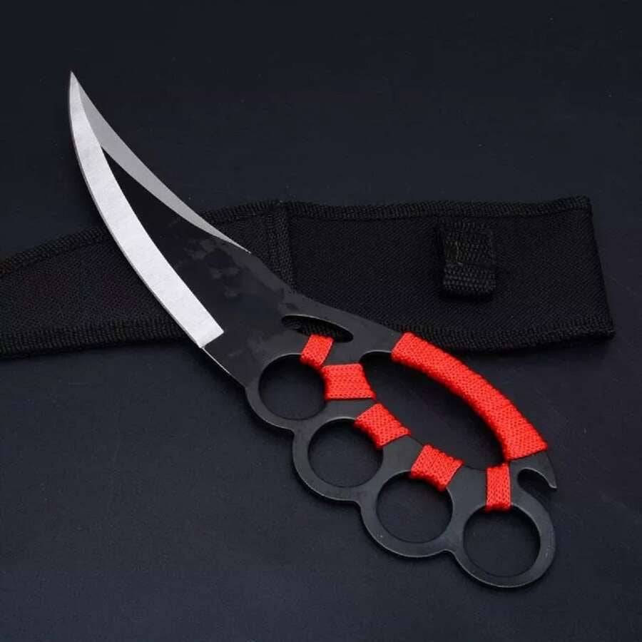 Cuchillo karambit con empuñadura tipo manopla, para colección