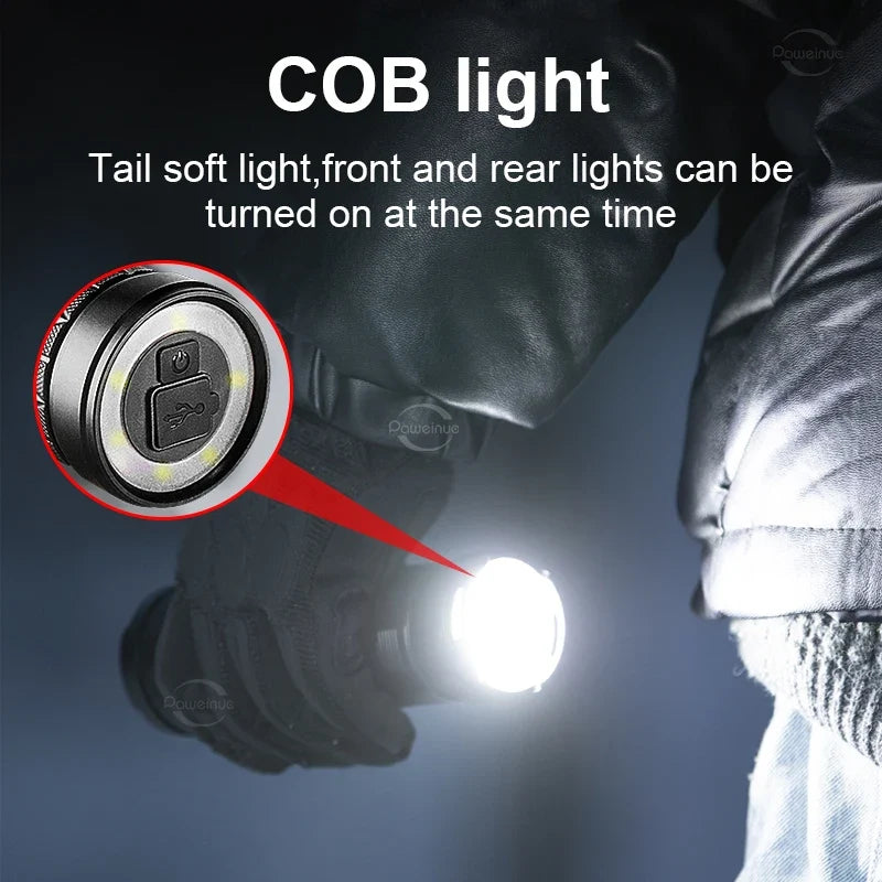 Linterna LED con luz COB trasera y función power bank - foto 4