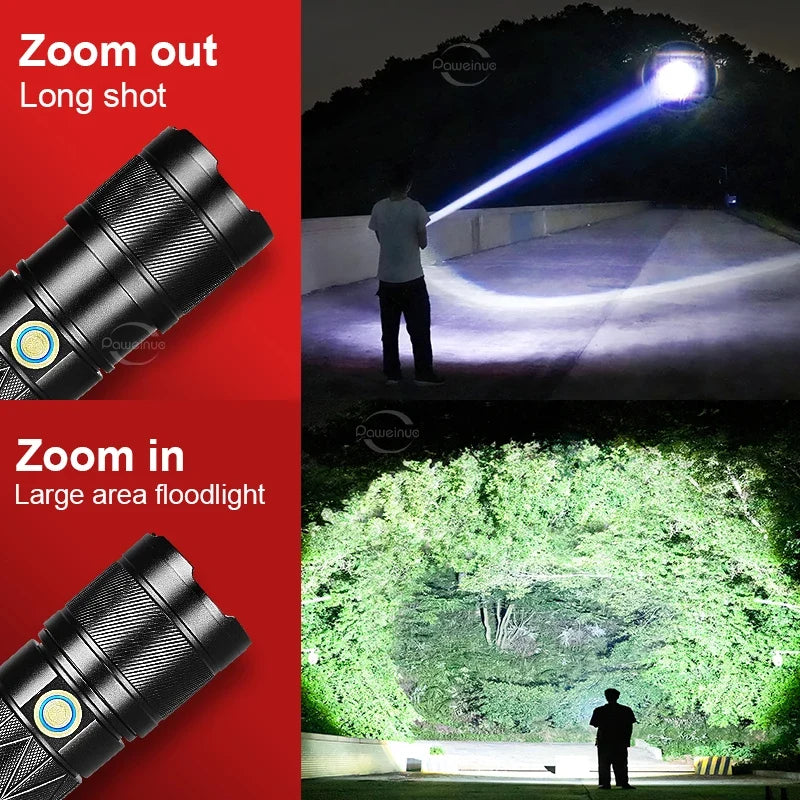 Linterna LED con luz COB trasera y función power bank - foto 5
