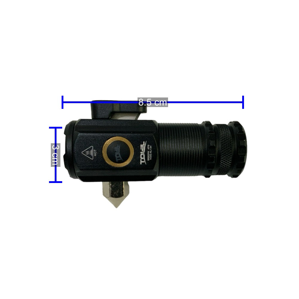 Mini linterna recargable de 4 modos con imán, rompe vidrios y corta soga - foto 2