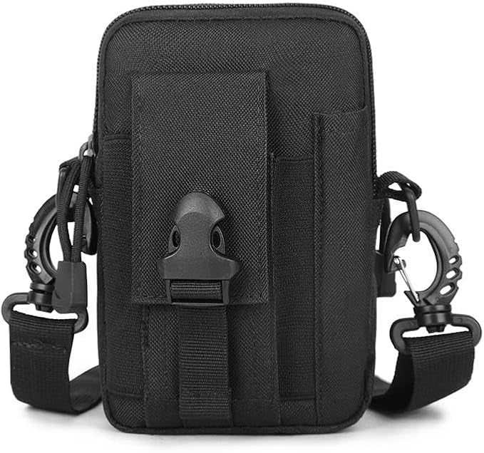 Bolsa táctica con correa en caqui o negro B8031